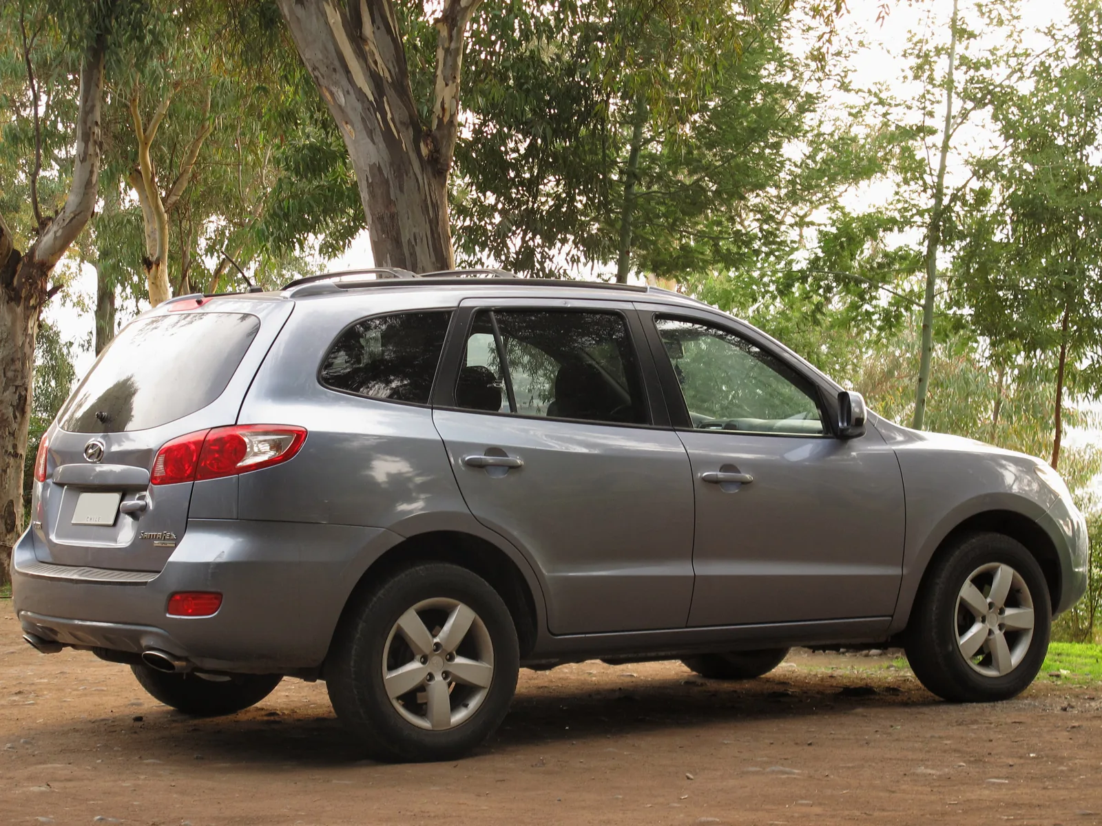 Hyundai Santa Fe CM 2007 года, вид сзади